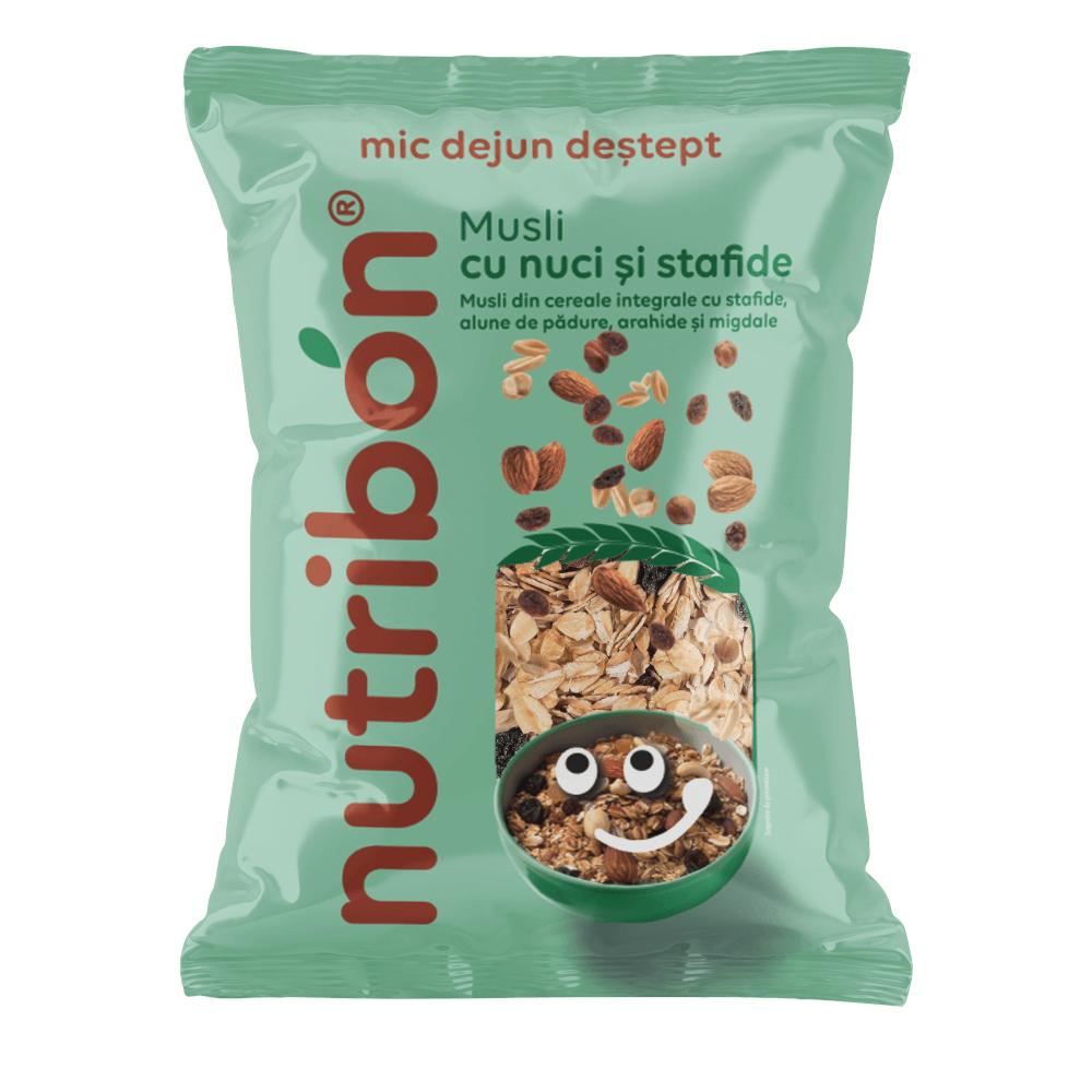 Musli cu nuci şi stafide 350g